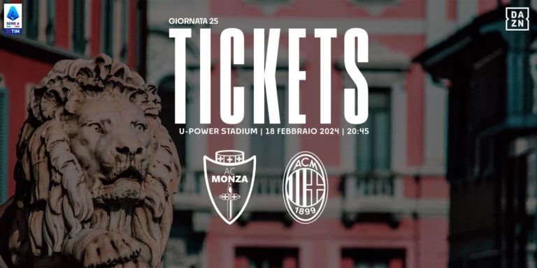 Informazioni biglietti Monza Milan di Domenica 18 Febbraio 2024. Info biglietti, viabilità e chiusure stradali