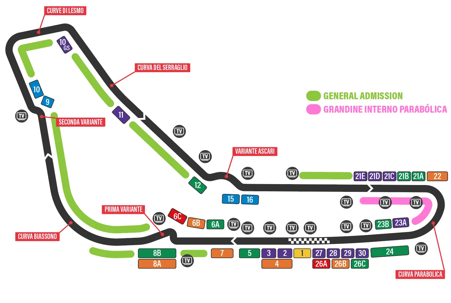 Biglietti Gran Premio Italia 2024 Formula 1 all'Autodromo Nazionale di