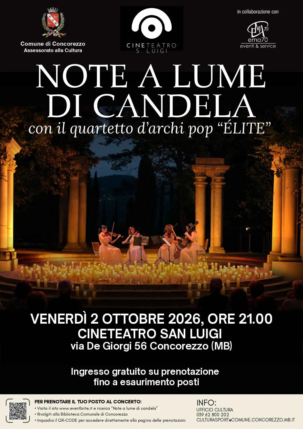 Al momento stai visualizzando Festa Patronale, Concorezzo festeggia con “Note a lume di candela”