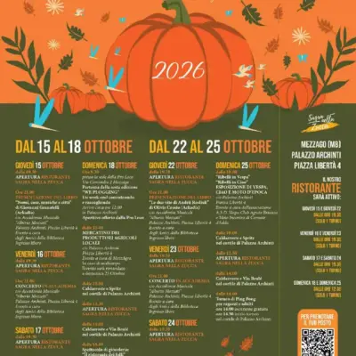 Sagra della Zucca 2026 a Mezzago: due weekend tra sapori, mercatini, musica e spettacoli 12 Sagra della Zucca 2026 a Mezzago